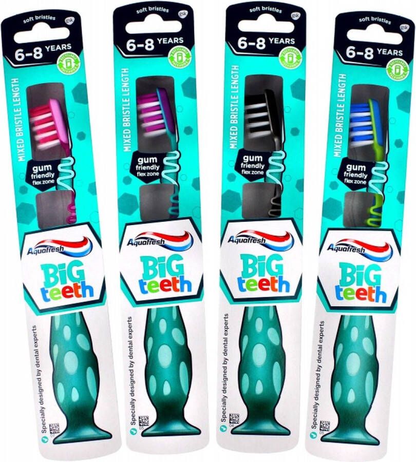Aquafresh Grote tandenborstel voor kinderen van 6-8 jaar Zacht