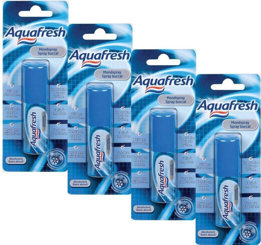 Aquafresh Mondspray 4 x 15 ml Voordeelverpakking