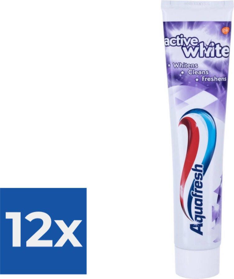 Aquafresh Tandpasta  Active White Voordeelverpakking 12 stuks