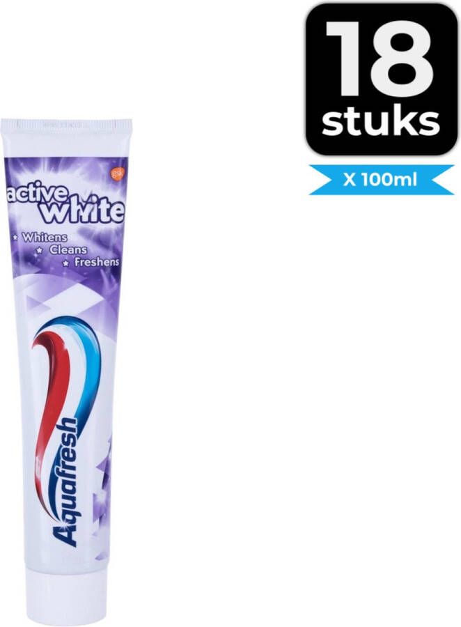 Aquafresh Tandpasta  Active White Voordeelverpakking 18 stuks
