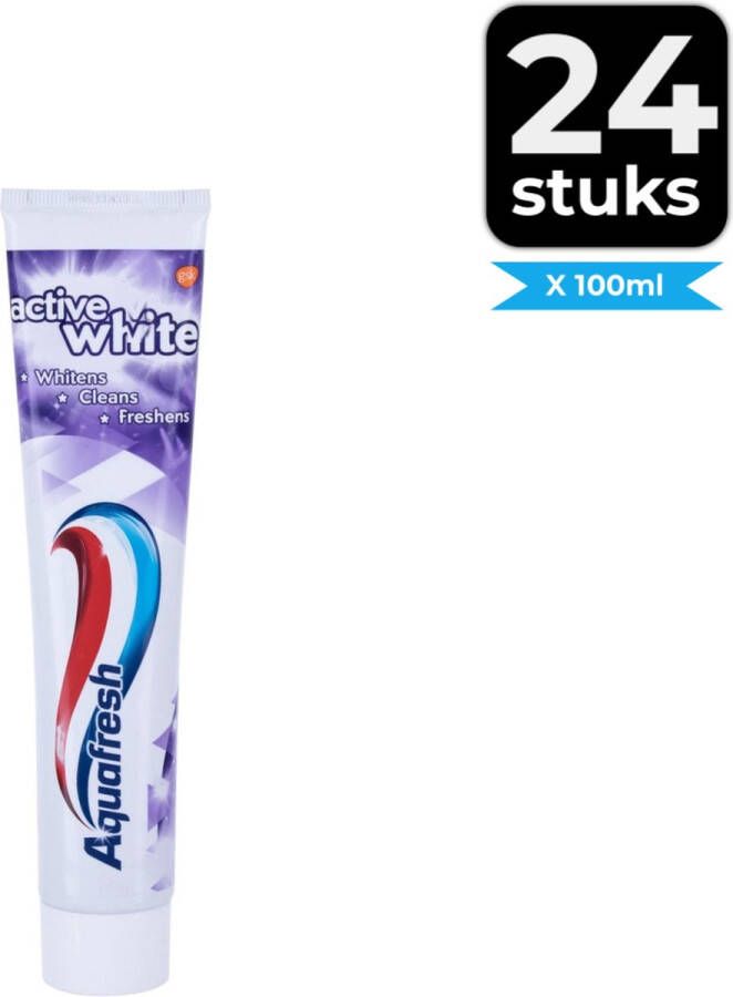 Aquafresh Tandpasta  Active White Voordeelverpakking 24 stuks