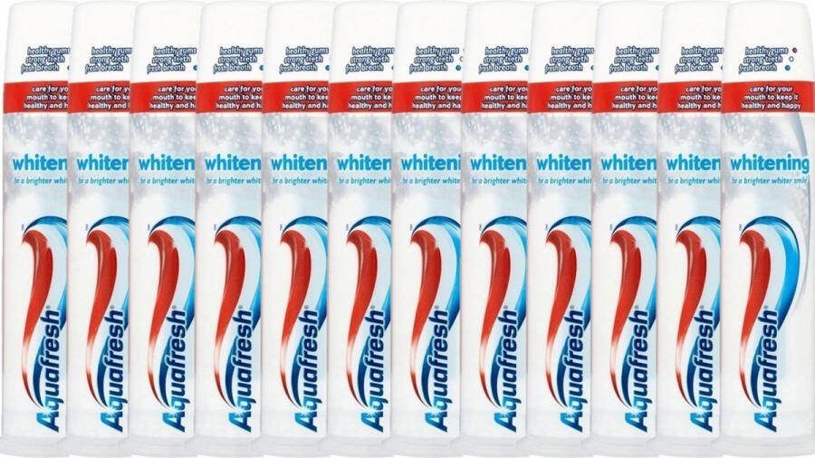 Aquafresh Tandpasta Pompje Whitening 12 x 100 ML Voordeelverpakking