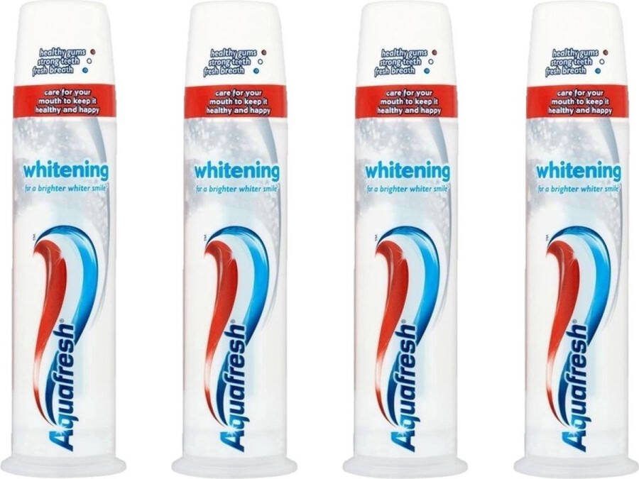 Aquafresh Tandpasta Pompje Whitening 4 x 100 ml