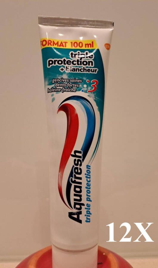 Aquafresh Tandpasta Triple Protection Whitening 12x 100ml Voordeelverpakking