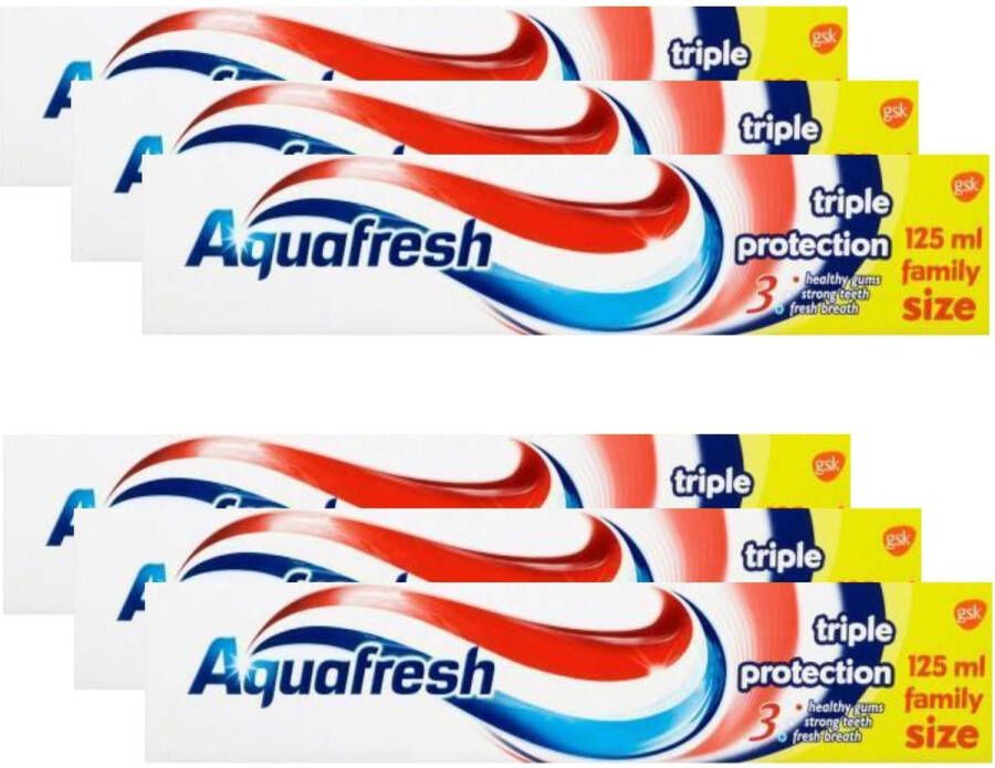 Aquafresh Triple Protection XL Tubes Voordeelverpakking 6 x 125 ML