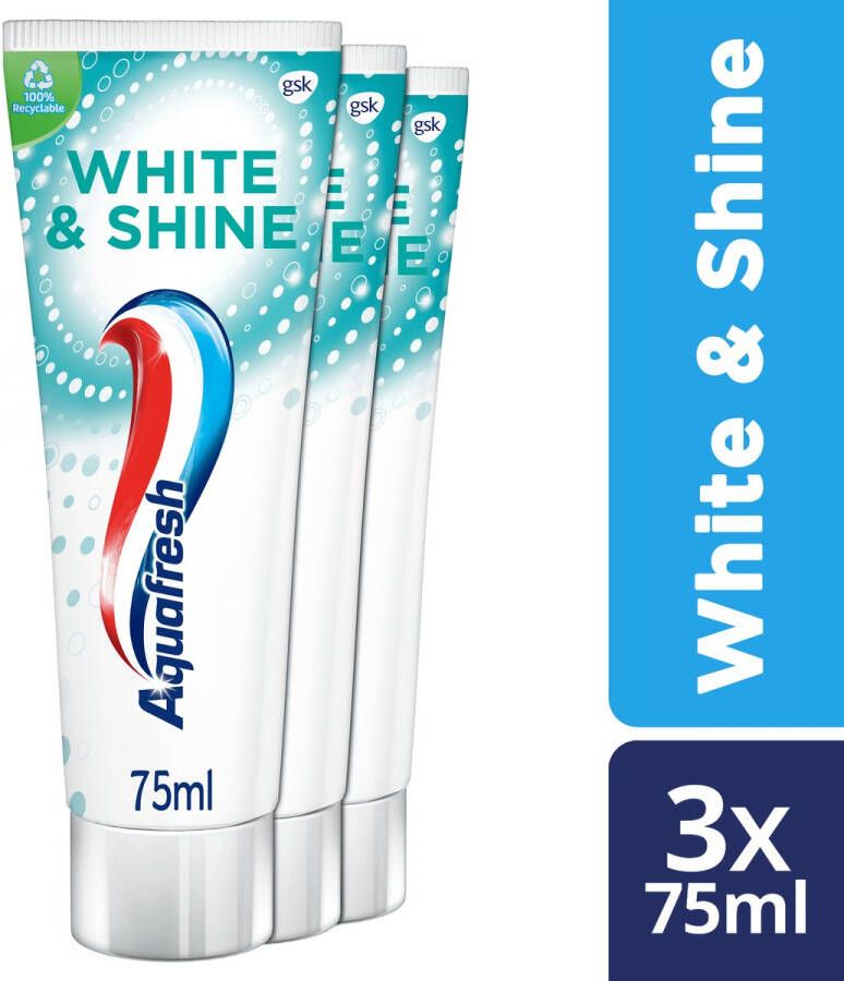 Aquafresh White & Shine Tandpasta voordeelverpakking 3x75 ml