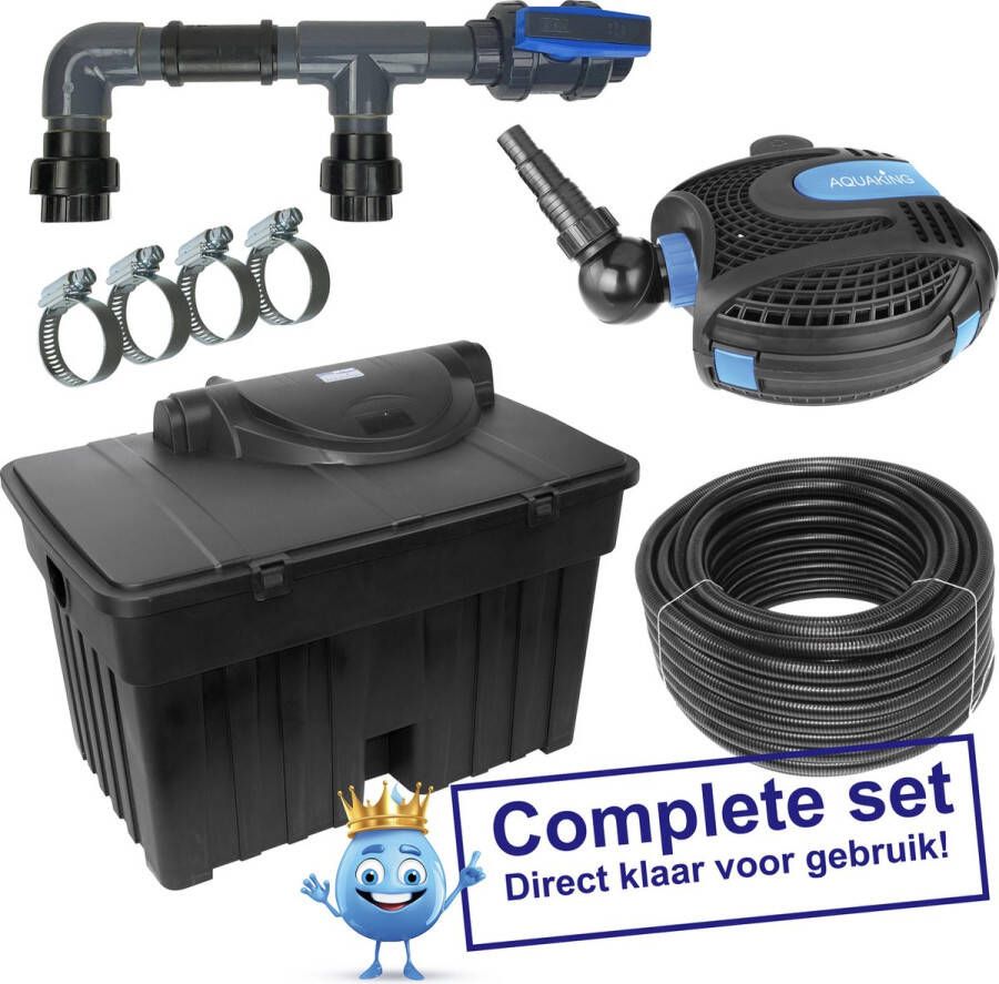 Aquaking Bio Filterbox BF 45000 Vijverfilter Complete Set met Pomp UV Lamp Pomp Vijverpomp Vijver Vijverpompen Vijverfilter Filter UV Lamp Vijver Vijverpomp voor in Vijver Vijverfilter Complete Set