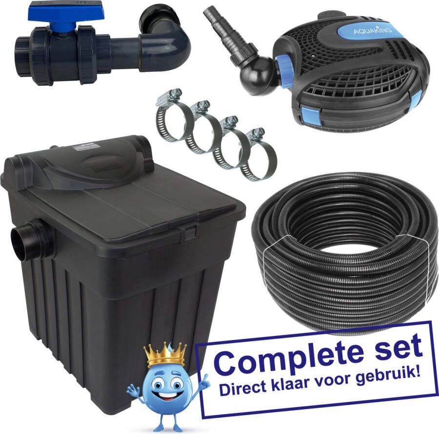 Aquaking Bio Filterbox BF 25000 Vijverfilter Complete Set met Pomp UV Lamp Pomp Vijverpomp Vijver Vijverpompen Vijverfilter Filter UV Lamp Vijver Vijverpomp voor in Vijver Vijverfilter Complete Set