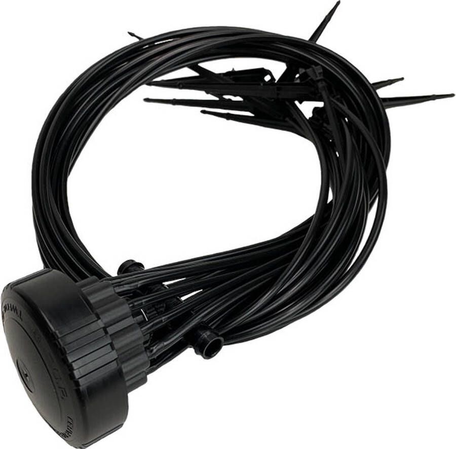 Aquaking Druppelsysteem Topspin 12 Compleet [Insteek 16mm] Waterslang Waterdruppelaar Druppelslang Waterdruppelaars Waterdruppelaar voor Planten Druppelsysteem Irrigatiesysteem Druppelslangen Irrigatiesysteem