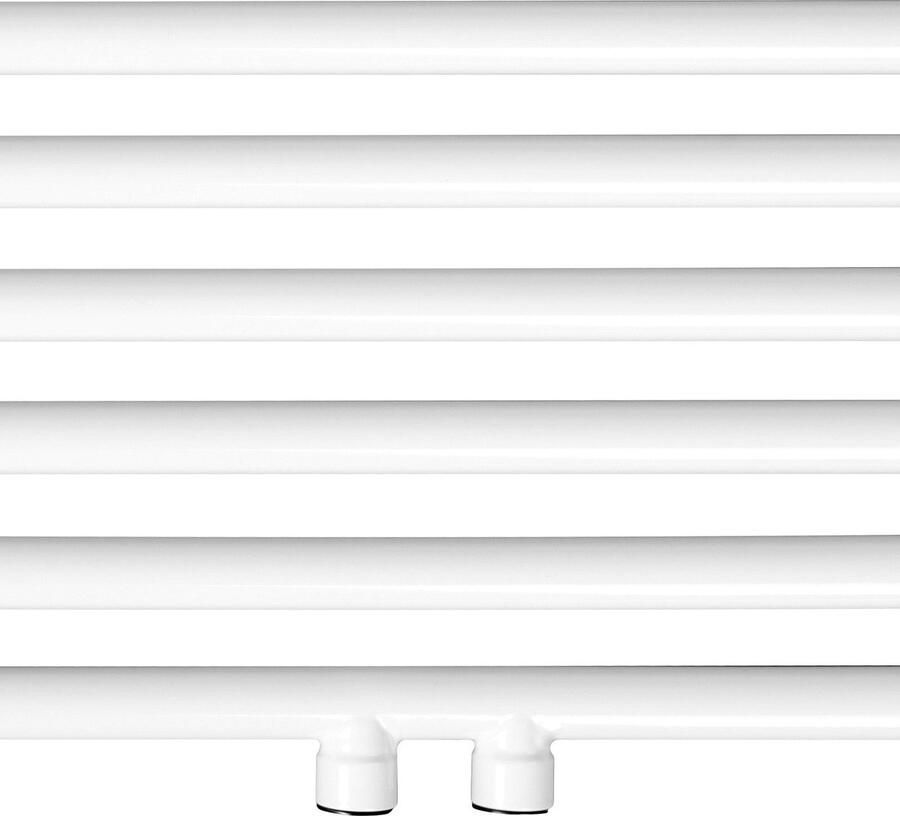 Aquamarin Badkamerradiator Verticaal Handdoekradiator Middenaansluiting Verwarming Badkamer 602W 140 x 60 x 10 cm Wit