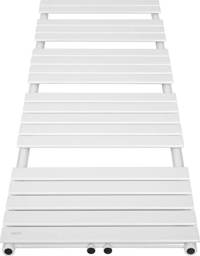 Aquamarin Badkamerradiator Verticaal Handdoekradiator Middenaansluiting Verwarming Badkamer 853W 160 x 50 x 10 2 cm Wit