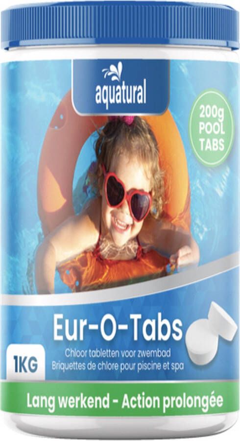 AquaNatural Aquatural Eur-O-Tabs 200 grams chloortabletten 1kg voor zwembaden