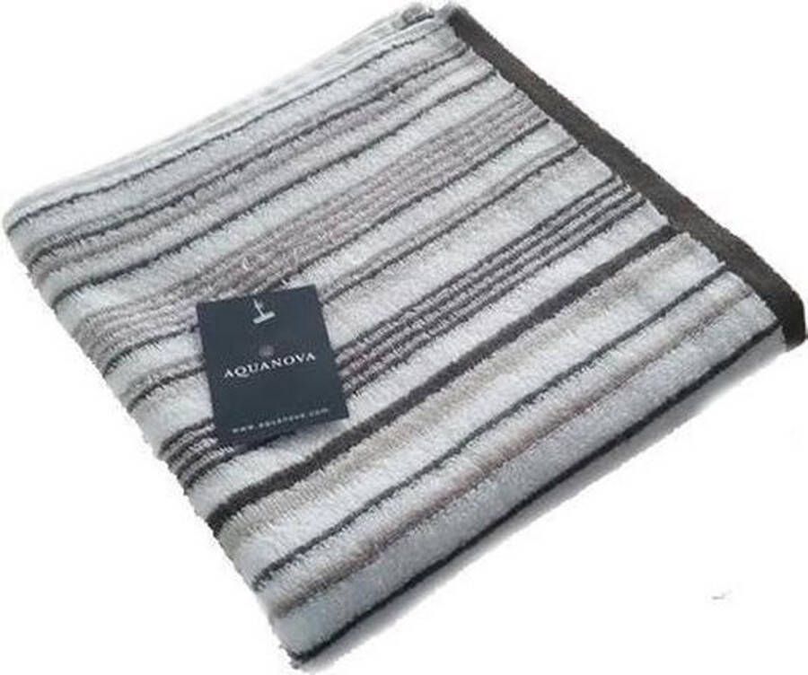 Aquanova Stripes Baddoeken (3 Stuks) 50x100 cm Grey