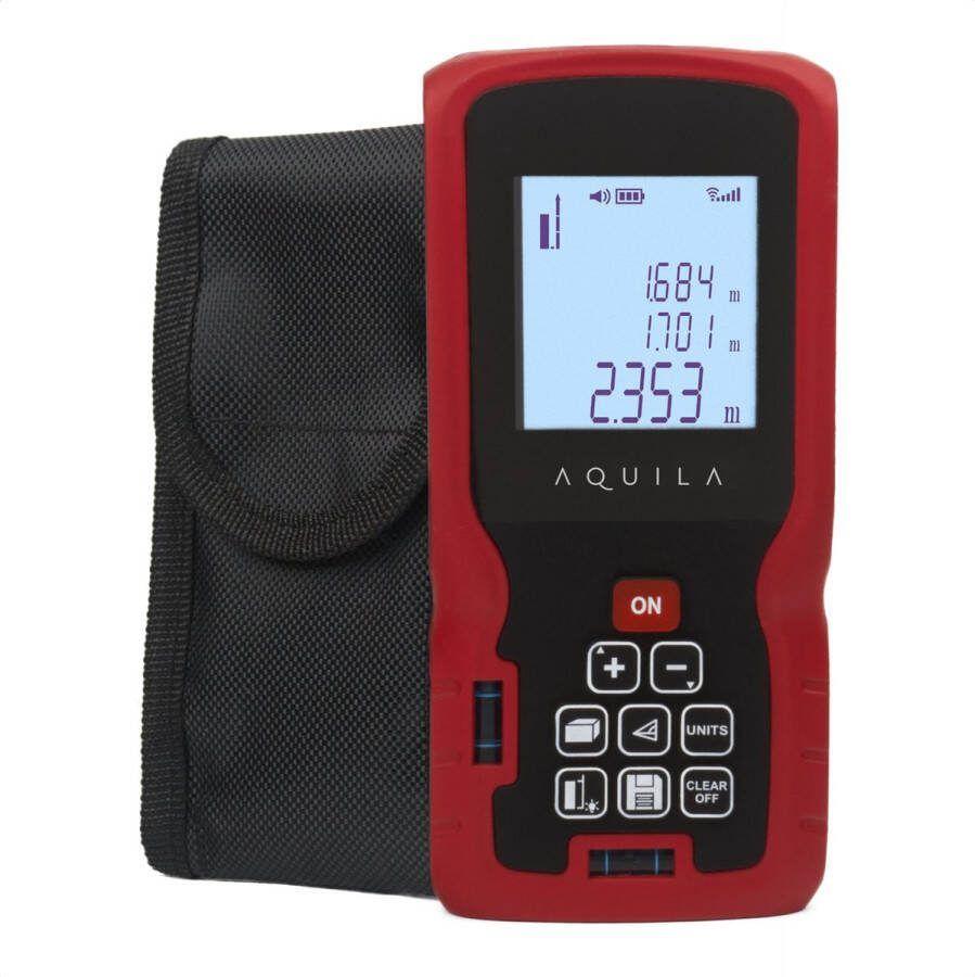 Aquila Laser Afstandsmeter Digitaal tot 40 Meter Lasermeter & Afstandsmeters met 2x Waterpas laserafstandmeter en Laser Meter Afstandmeter Incl Batterijen