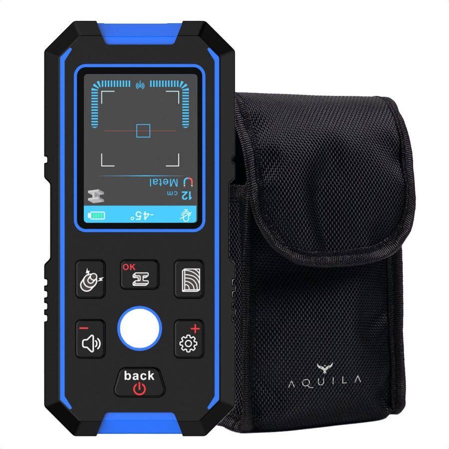 Aquila Leidingzoeker & Leidingdetector in Muren tot 120mm Kabelzoeker en Multidetector Leidingzoekers met HD Scherm Kabeldetector Muurscanner met 390 mAh Accu