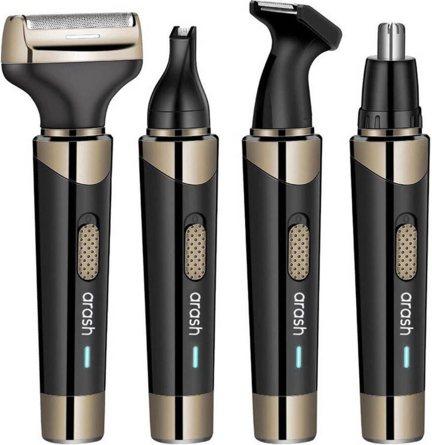 Arash 4-in-1 Neustrimmer Oplaadbaar – Oor wenkbrauw trimmer – Baardtrimmer Neushaartrimmer Mannen & Vrouwen