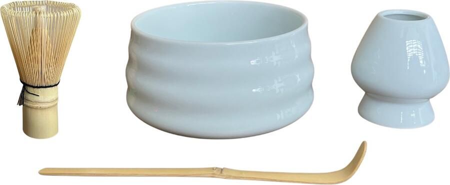 Arboledia Matcha Set Matcha Thee Maker Set Bamboe Matcha Klopper Bamboe Lepel Keramische kom Keramische Matcha Houder