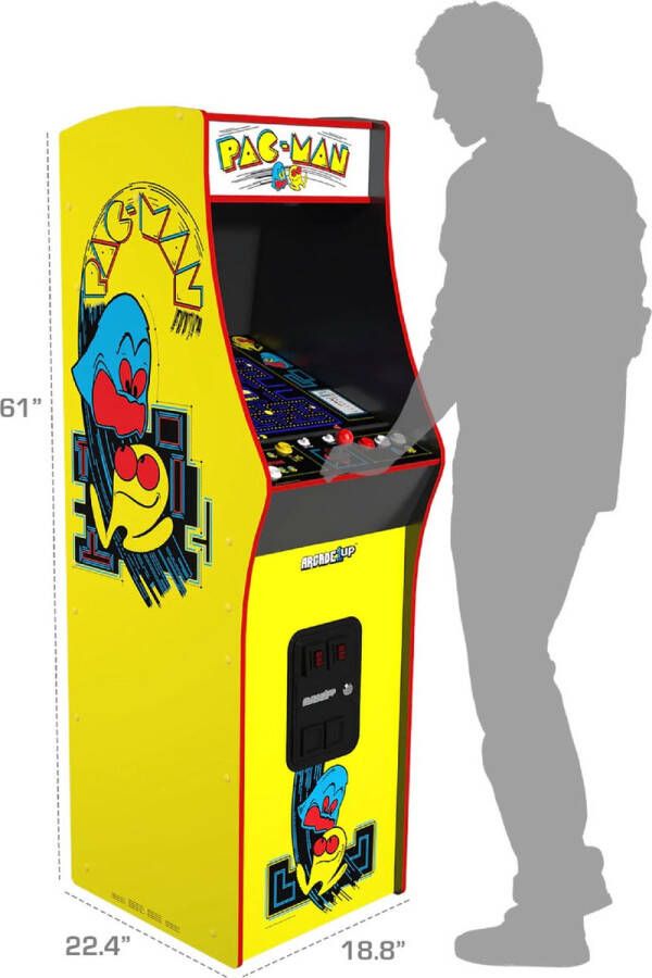 Arcade1Up Pac-Man Deluxe Arcade Machine met 14 klassieke spellen