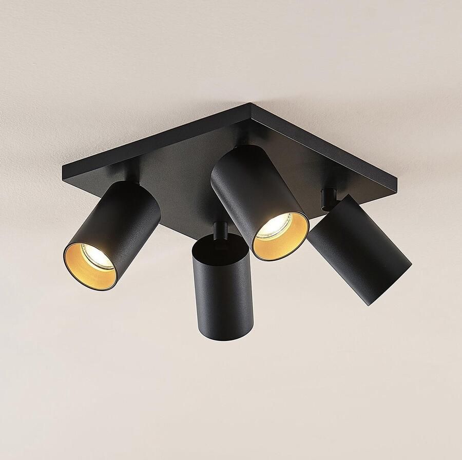 ARCCHIO buitenspot 4lichts Aluminium H: 12.5 cm GU10 zwart