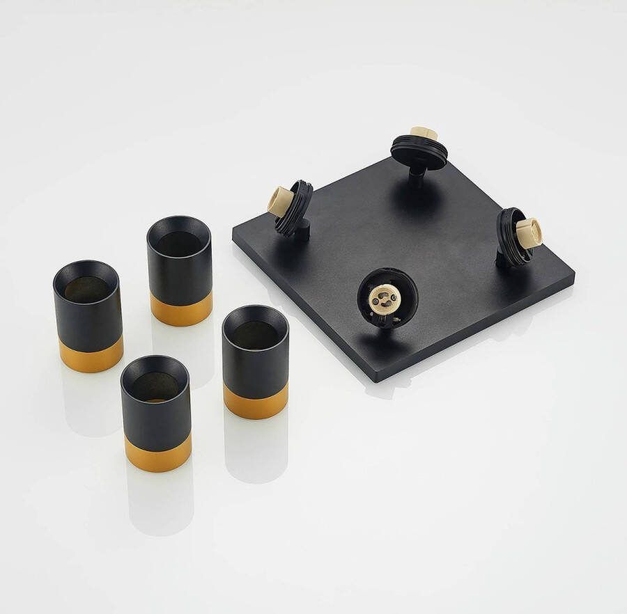 ARCCHIO buitenspot 4lichts aluminium H: 11.6 cm GU10 zwart goud
