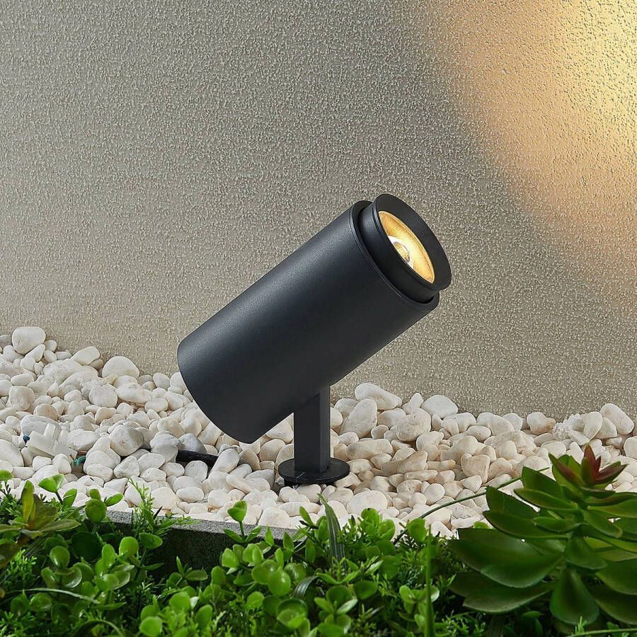 ARCCHIO Buitenspots 1licht aluminium kunststof H: 33.2 cm donkergrijs Inclusief lichtbron