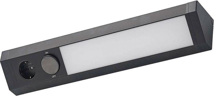 ARCCHIO kastverlichting 1licht aluminium polycarbonaat H: 7 cm zwart Inclusief lichtbron