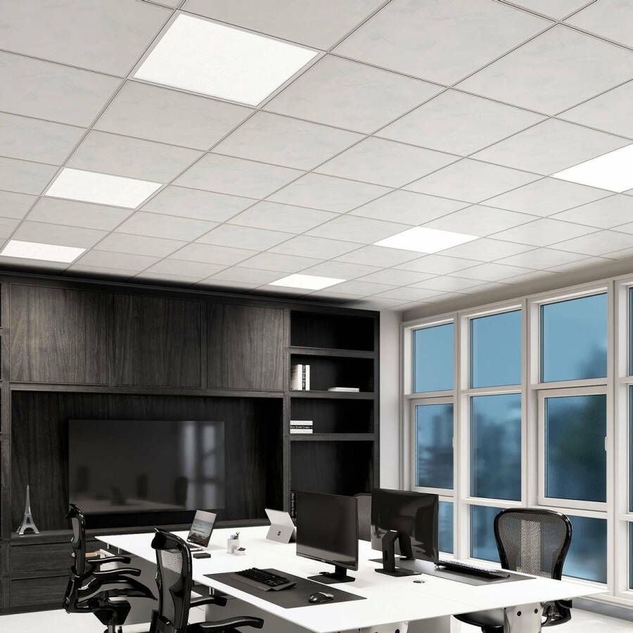 ARCCHIO LED paneel 1licht kunststof aluminium H: 9 cm wit Inclusief lichtbron