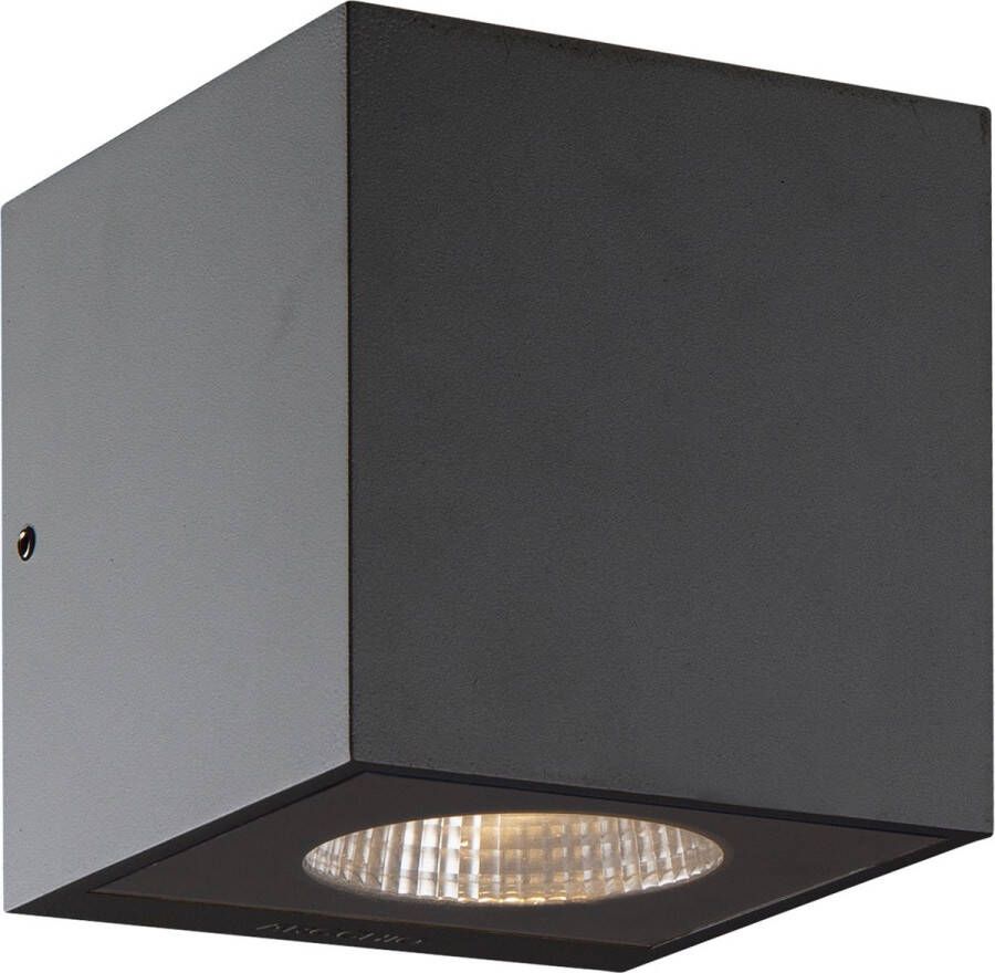 ARCCHIO LED wandlamp buiten 2 lichts drukgegoten aluminium H: 12.5 cm grafiet Inclusief lichtbronnen