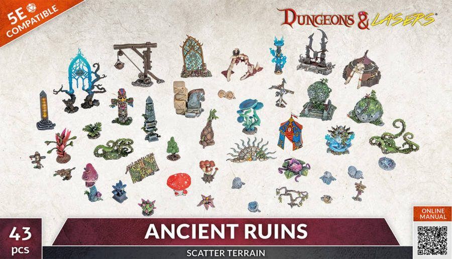 Archon Studios Dungeons and Lasers ANCIENT RUINS SCATTER TERRAIN RPG Terrein Roleplaying Games Geschikt voor DND 5E