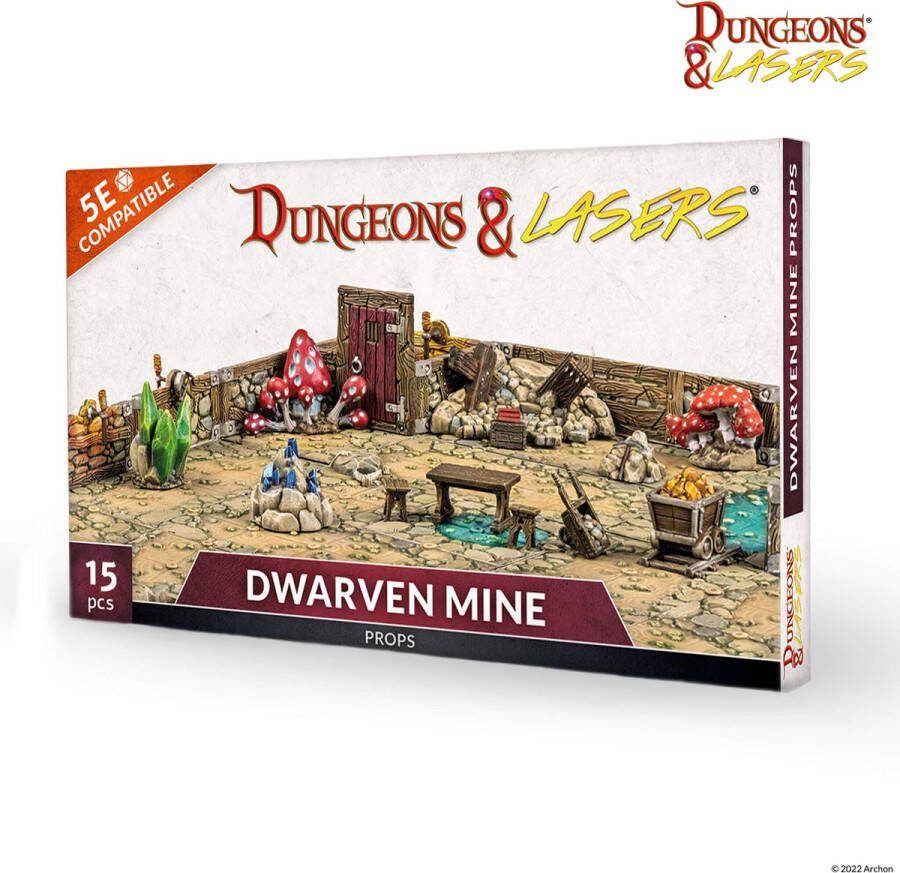 Archon Studios Dungeons and Lasers DWARVEN MINE PROPS RPG Terrein Roleplaying Games Geschikt voor DND 5E
