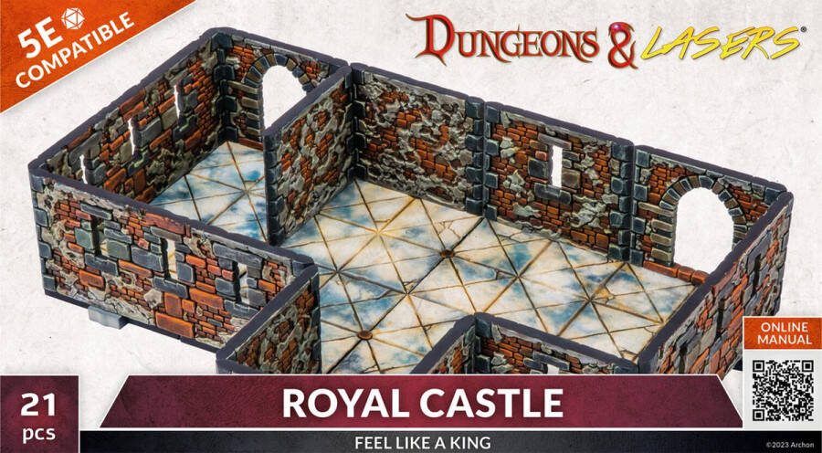 Archon Studios Dungeons and Lasers ROYAL CASTLE RPG Terrein Roleplaying Games Geschikt voor DND 5E