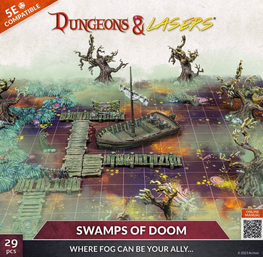 Archon Studios Dungeons and Lasers SWAMPS OF DOOM RPG Terrein Roleplaying Games Geschikt voor DND 5E