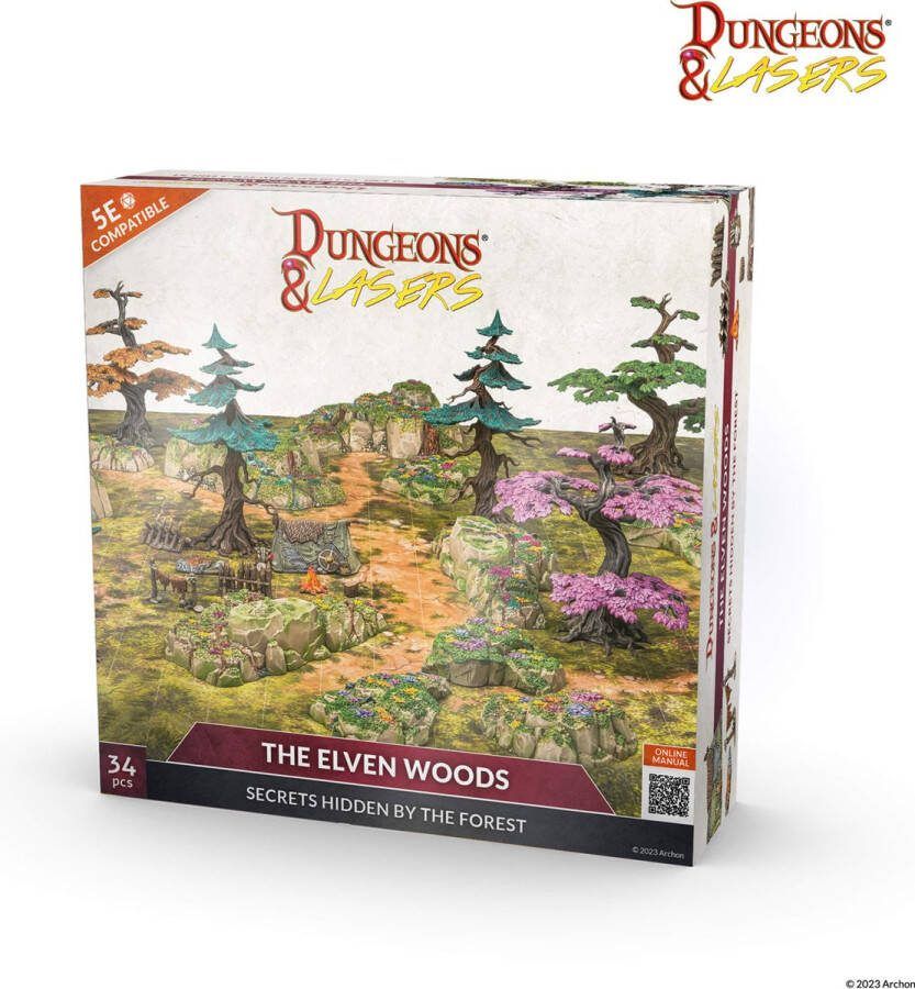 Archon Studios Dungeons and Lasers THE ELVEN WOODS RPG Terrein Roleplaying Games Geschikt voor DND 5E