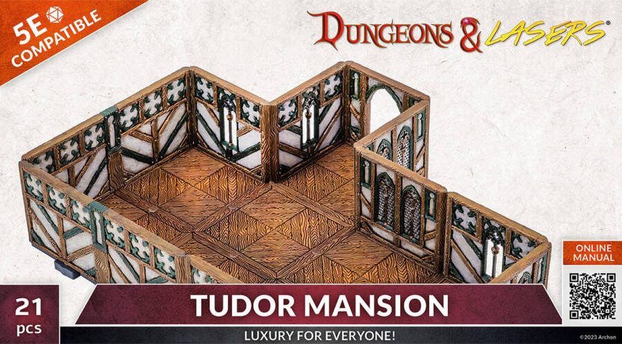Archon Studios Dungeons and Lasers TUDOR MANSION RPG Terrein Roleplaying Games Geschikt voor DND 5E