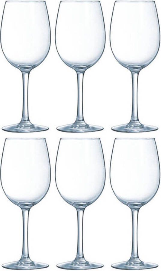 Chef&Sommelier 6x Stuks wijnglazen voor rode wijn 260 ml Vina Vap Bar cafe benodigdheden Wijn glazen