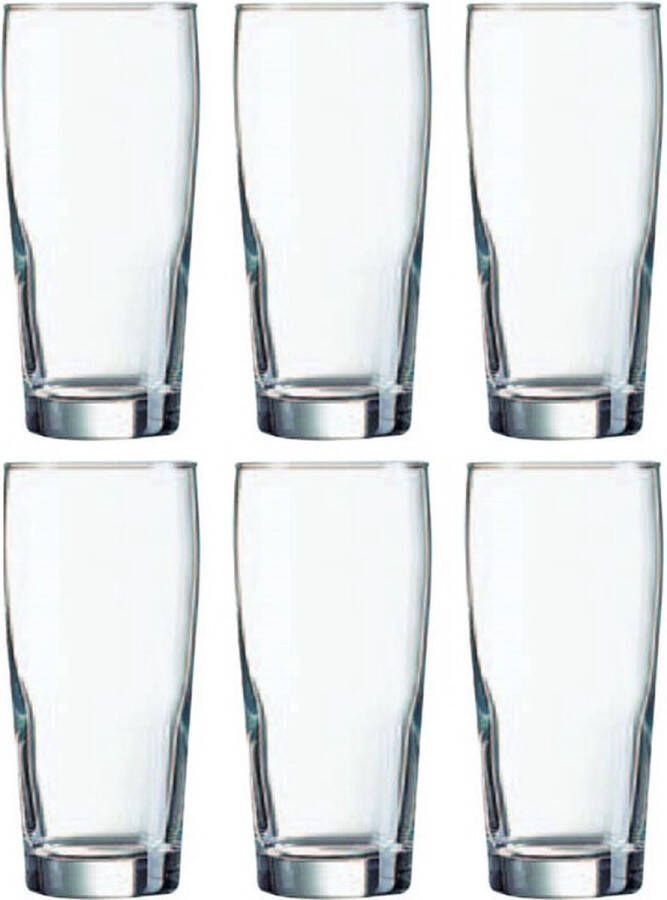 Arcoroc Professional 12x Stuks fluitjes bierglazen 400 ml Bierglazen Bierfluitjes Glazen voor bier