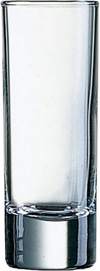Arcoroc 12x Stuks shotglazen shotglaasjes van glas 65 ml Shotglaasjes