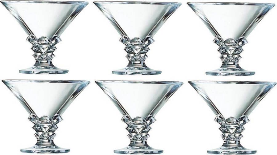 Arcoroc Glas voor ijs en milkshakes Palmier Transparant Glas 6 Stuks (21 cl)