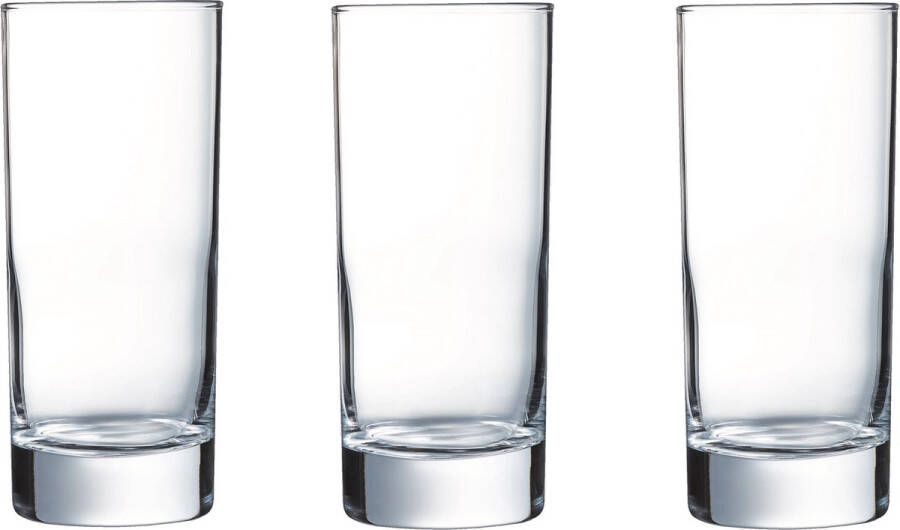 Arcoroc 12x Stuks longdrink glazen transparant 290 ml Glazen Drinkglas waterglas longdrinkglas