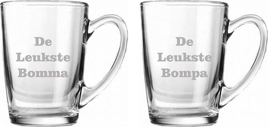 Arcoroc New Morning Theeglas gegraveerd 32cl De Leukste Bomma-De Leukste Bompa