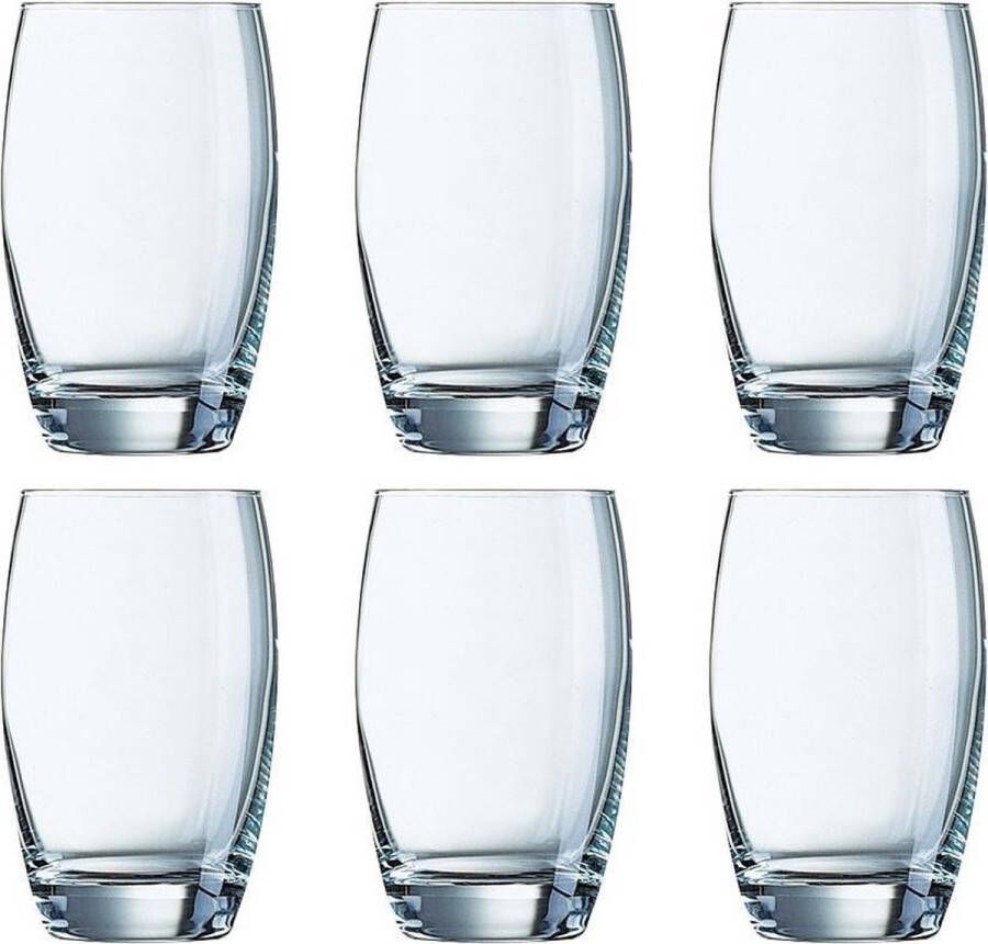 Arcoroc 12x Stuks waterglazen sapglazen 350 ml Salto Bar cafe benodigdheden Drinkglazen Water fris sapglas