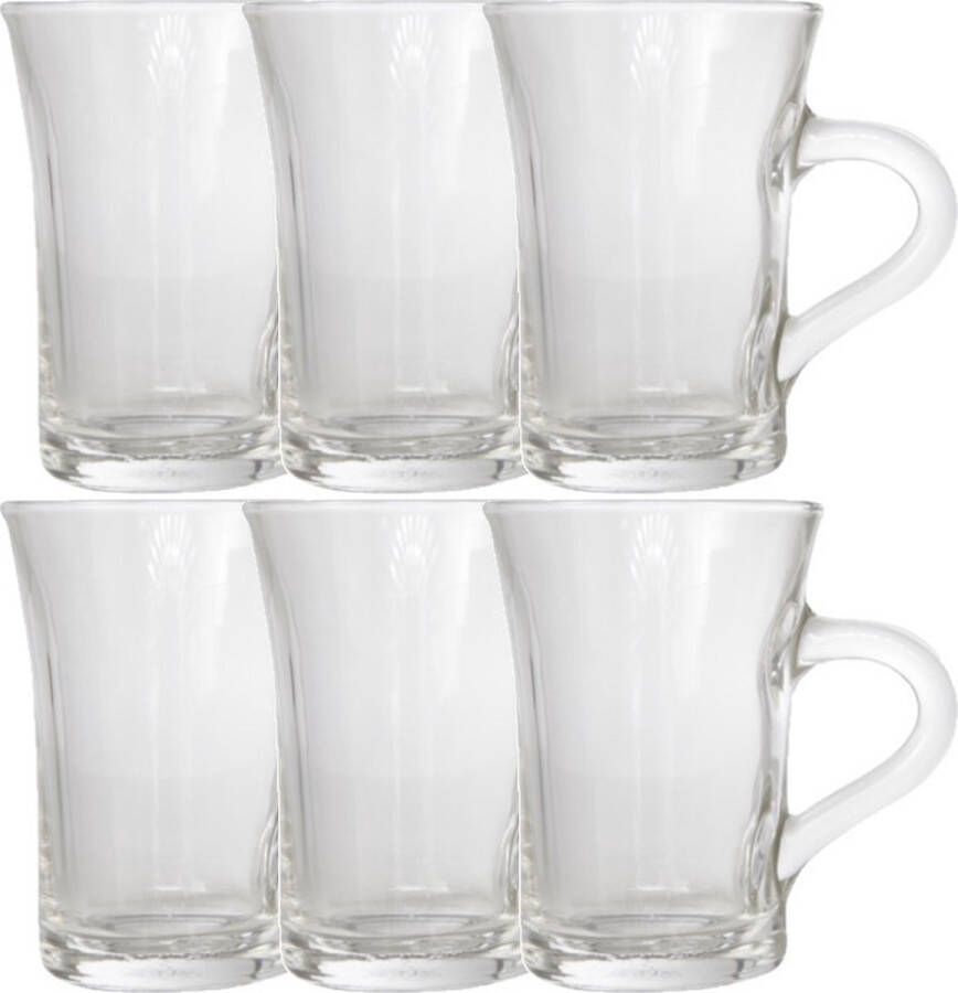 Arcoroc Set van 24x stuks theeglazen 230 ml van glas Koffieglazen Thee glazen