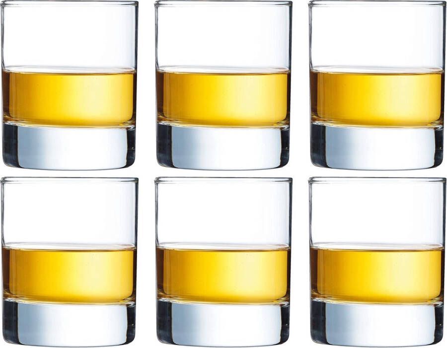 Arcoroc 12x Stuks tumbler waterglazen whiskyglazen transparant 200 ml Glazen Drinkglas waterglas