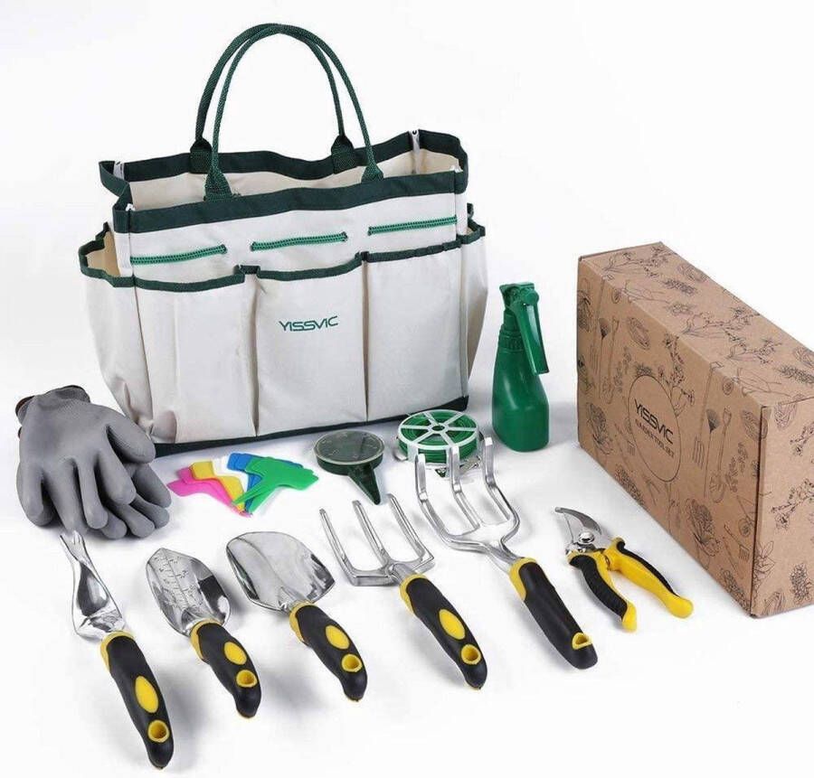 Ardes Accessories Tuingereedschapset 12-delige tuingereedschapset Tuinschaar Tuinhandschoenen Tuintas en sproeier Roestvrij staal Geel (meervoudige verpakking)