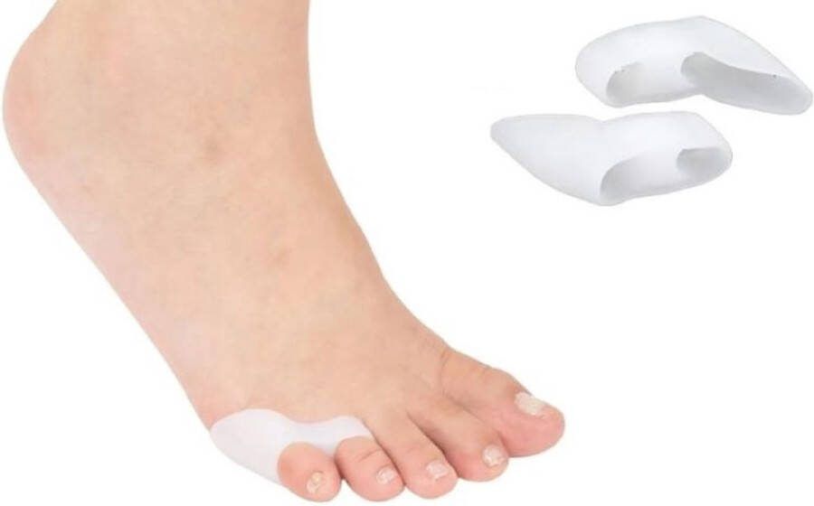 Ardran & Tookar Teenspreider teencorrector teenbeschermer siliconen kleine teen premium wit 2 stuks