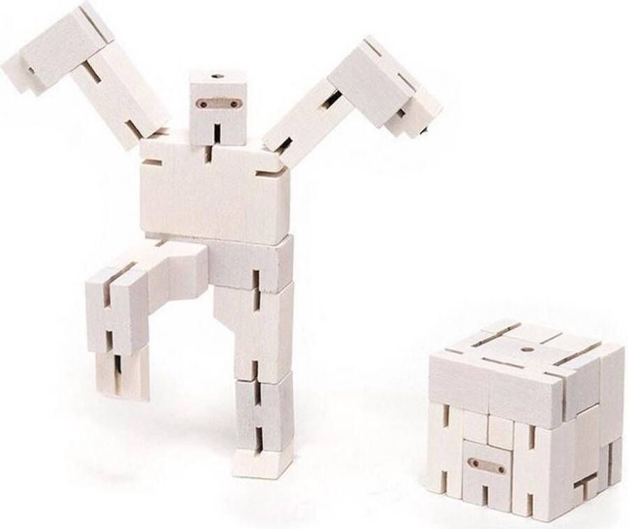 Areaware robot puzzel Cubebot Kleur Wit