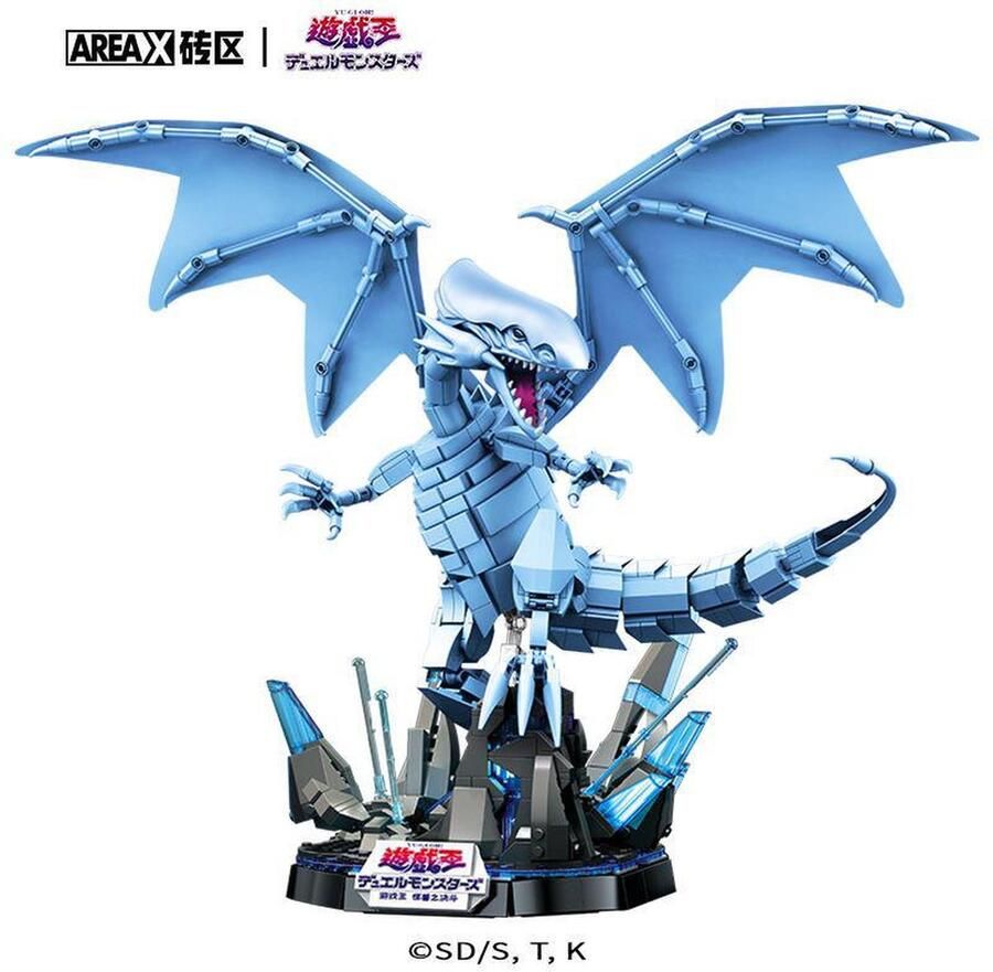 AreaX Yu-Gi-Oh! Blue Eyes White Dragon LEGO-Compatibele Bouwset voor Kinderen en Verzamelaars Educatief en Decoratief Model