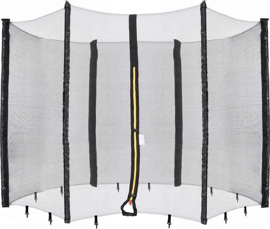 Arebos veiligheidsnet trampoline Ø 244 cm 6 palen vervangingsnet veiligheidsnet UV-bestendig weerbestendig dichtgemetseld afsluitbaar