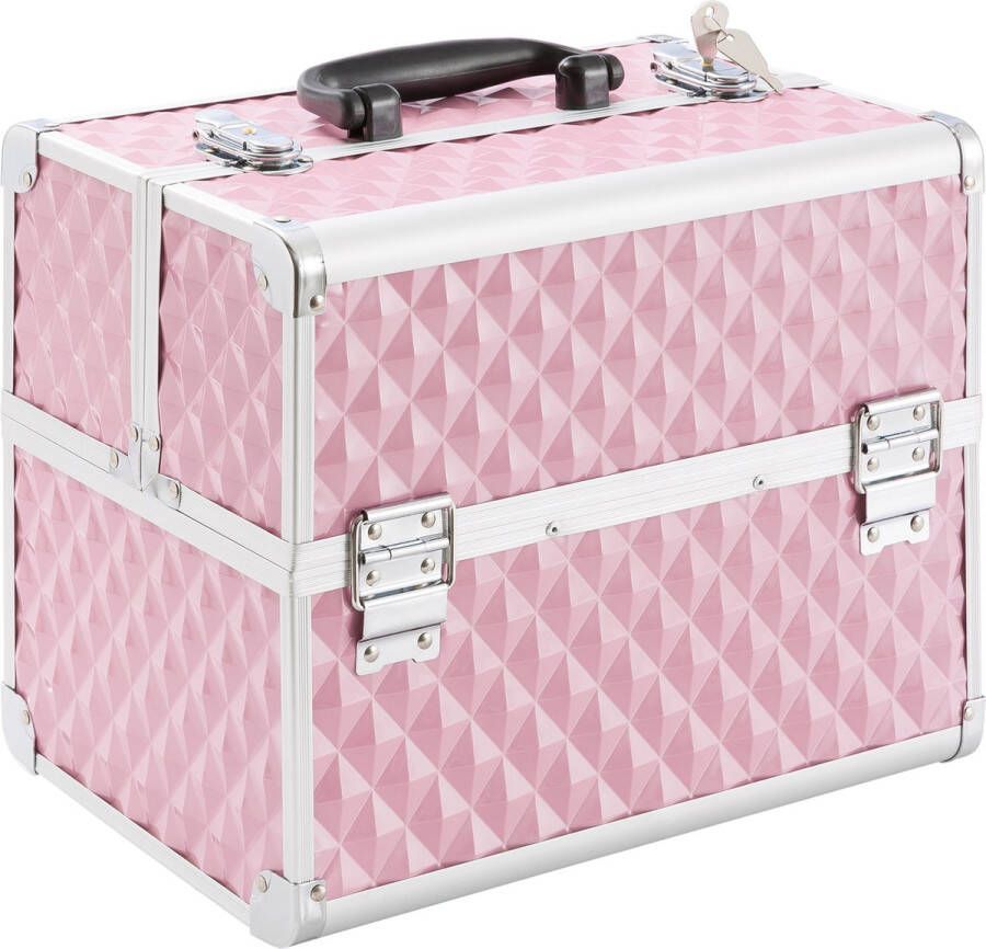 Arebos Cosmetica Koffer Beauty Case Multikoffer 15 L Pink