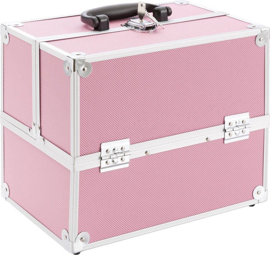 Arebos Cosmeticakoffer Beauty Case Multikoffer 15 l Roze